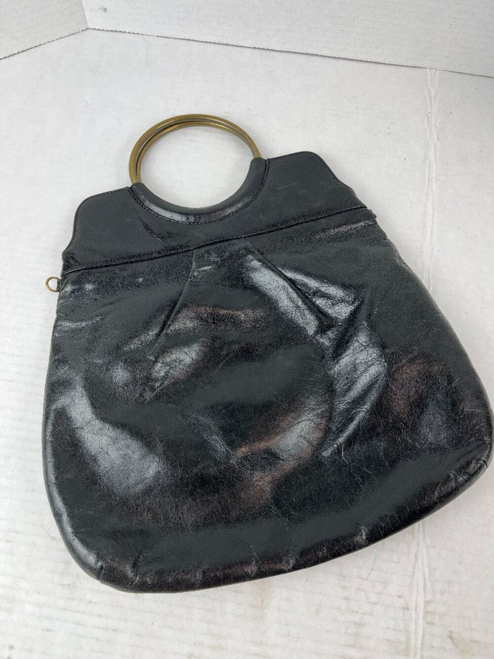 Women's Unique Hobo International Black leather Satchel